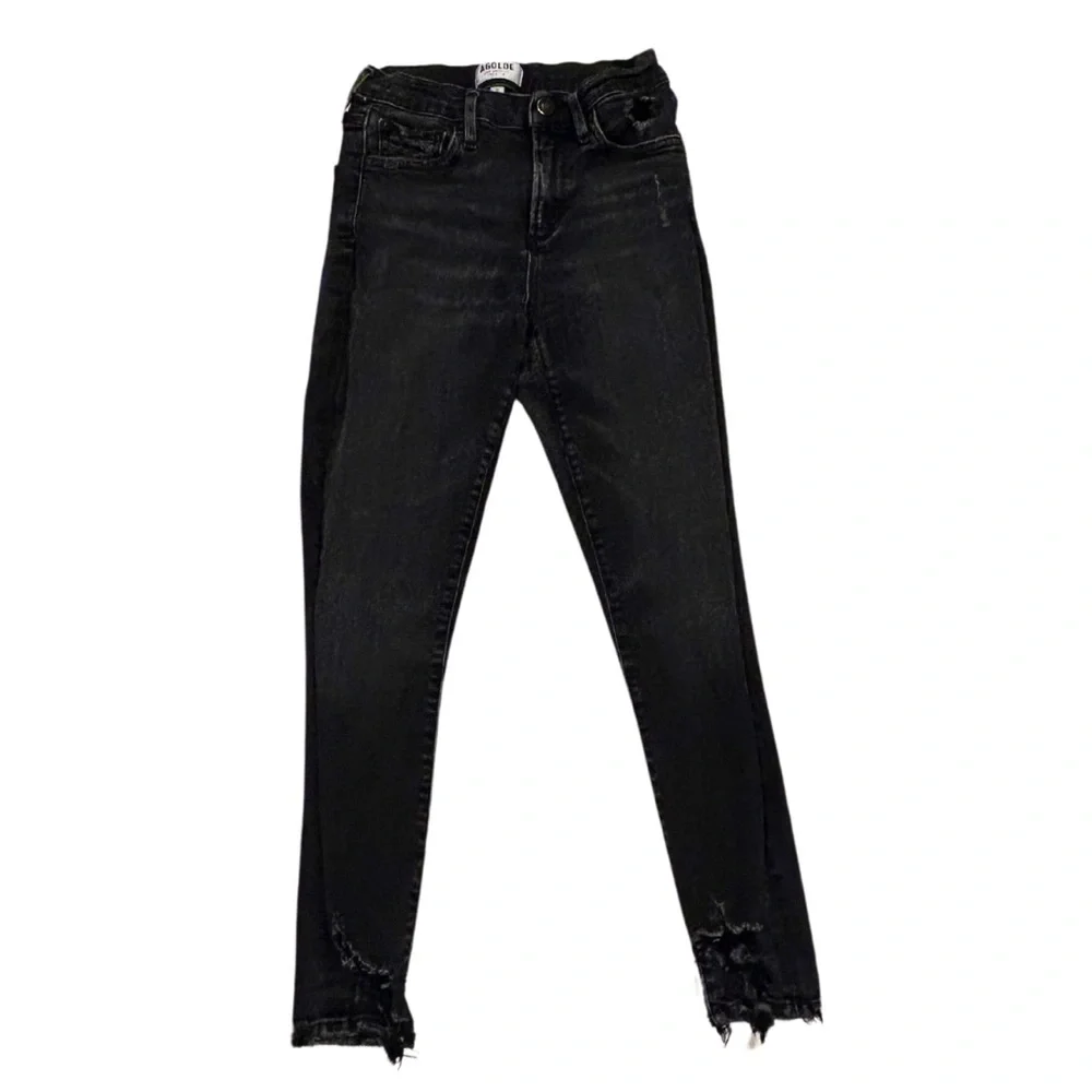AGOLDE Sophie Mid Rise Skinny Crop Jeans | Temple Wash | Size 26